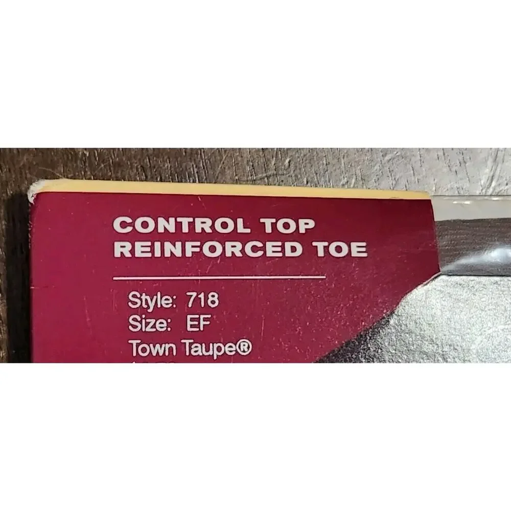 Hanes‎ SZ EF Town Taupe Silk Reflections Reinforced Toe Silky Sheer 718